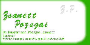 zsanett pozsgai business card